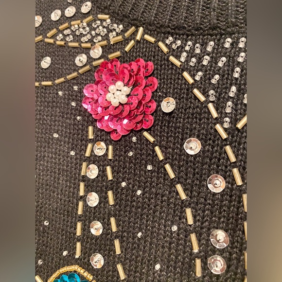 Bonnie Evans Vintage Sequins Sweater Dress - Picture 4 of 9